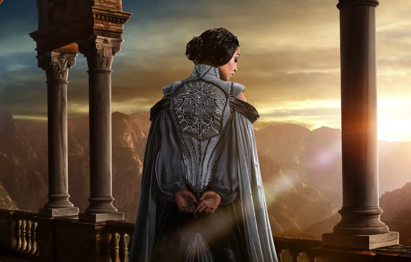 Фото обои Girl, Light, World, Action, Fantasy, Warcraft, Clouds, Beautiful
