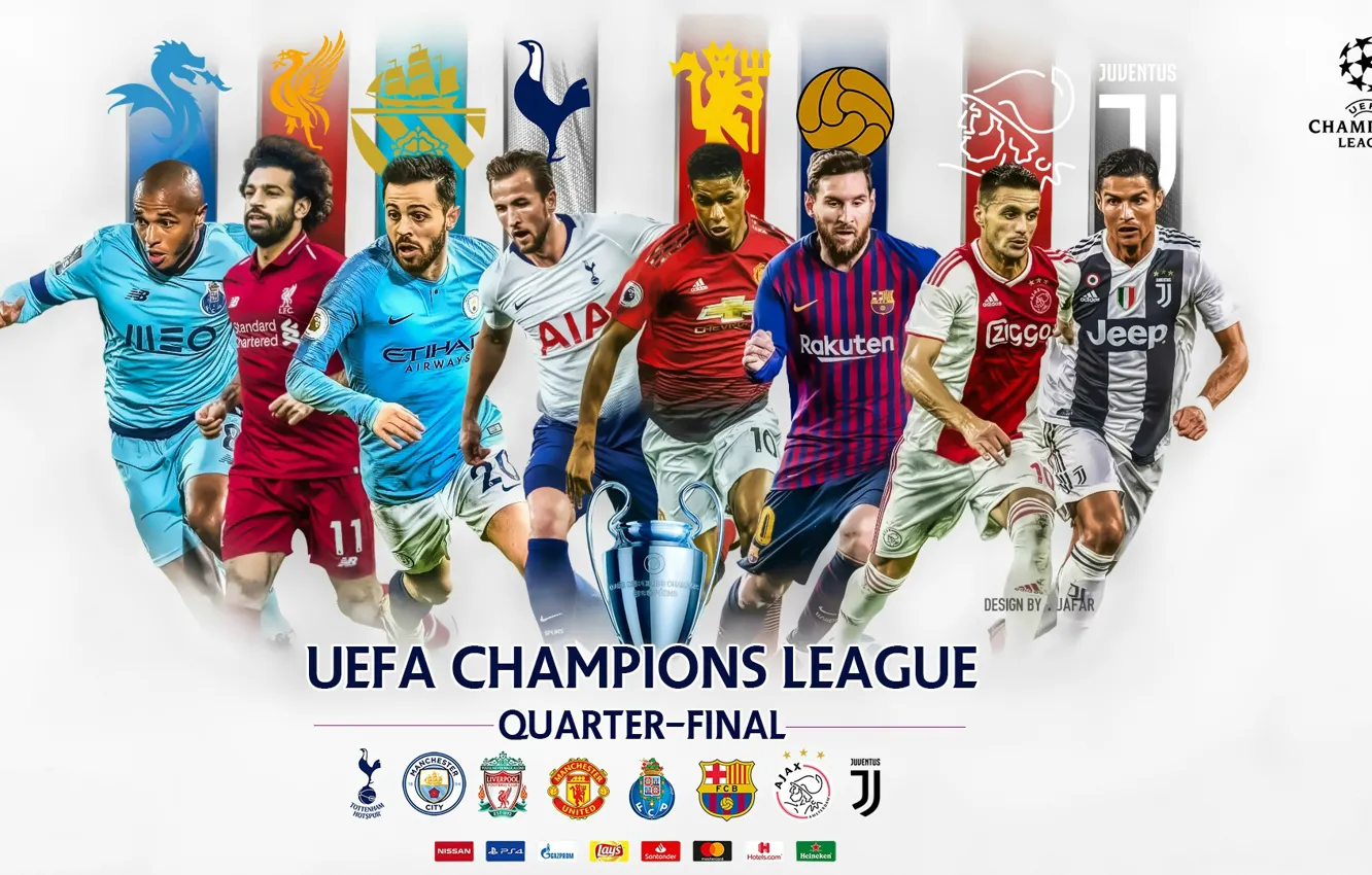 Фото обои футбол, Лига Чемпионов, УЕФА, 2019, четвертьфинал