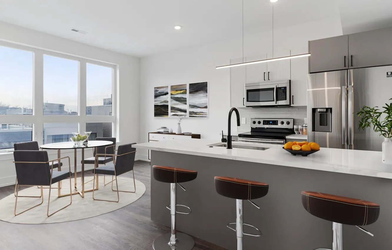 Фото обои дизайн, стиль, интерьер, кухня, Филадельфия, столовая, Philadelphia, Ridge Avenue