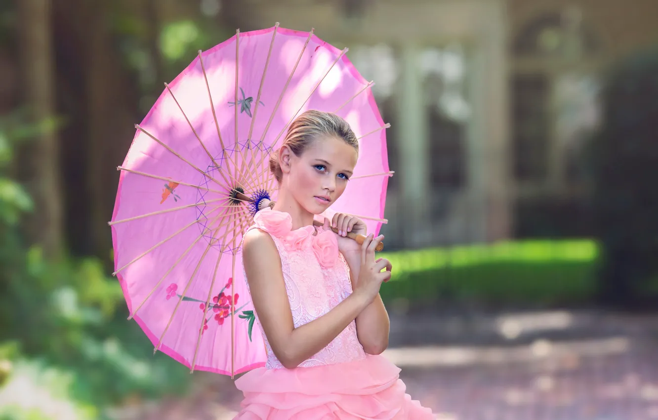 Фото обои зонт, платье, девочка, Julia Altork, Southern Belle