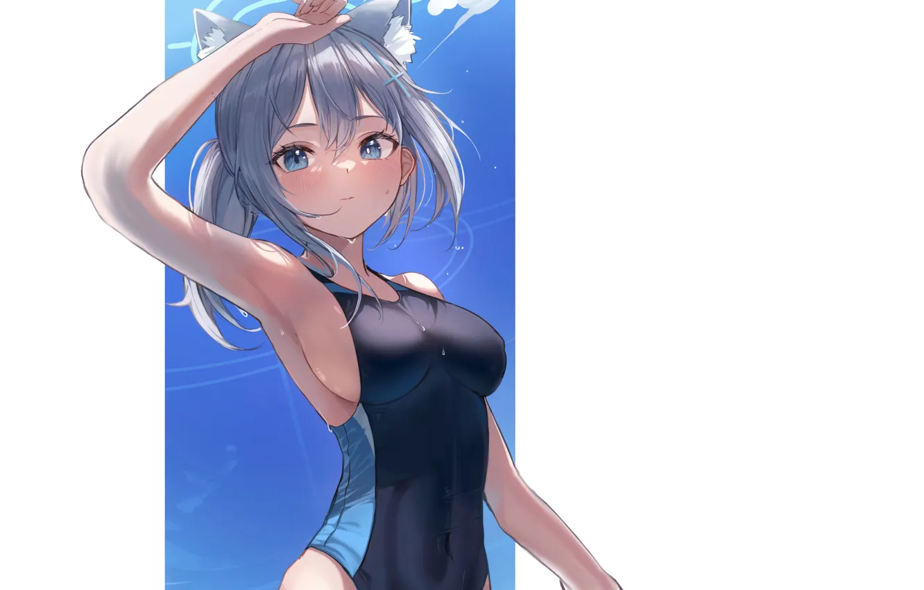 Фото обои kawaii, girl, hot, sexy, wet, fox, anime, water