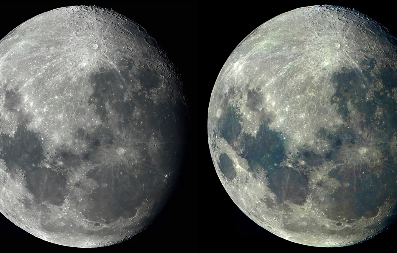 Фото обои космос, поверхность, луна, спутник