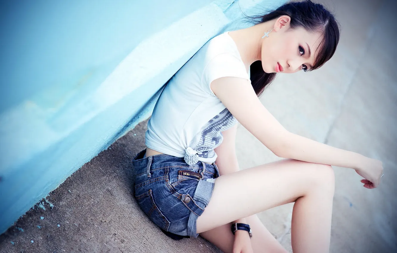 Фото обои Girl, Legs, Beautiful, Sexy, Asian, Street, Beauty, Outdoor