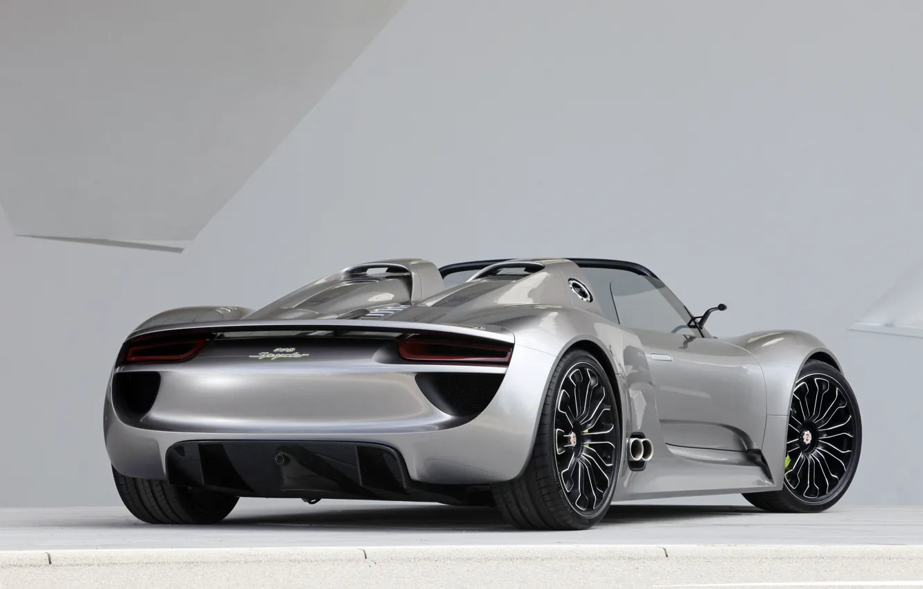 Фото обои Porsche, 2010, порше, вид сзади, Porsche 918 Spyder Concept