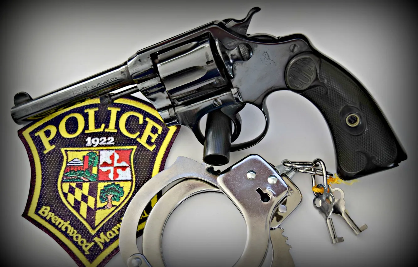 Фото обои пистолет, оружие, наручники