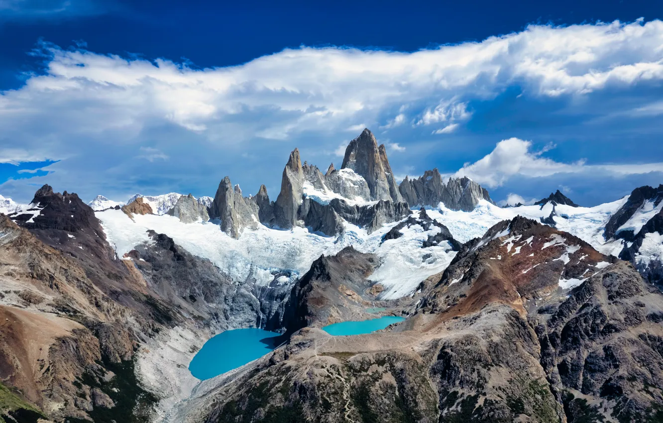 Фото обои Nature, Landscape, Argentina, Patagonia, Mount Fitz Roy, Mountain Peak