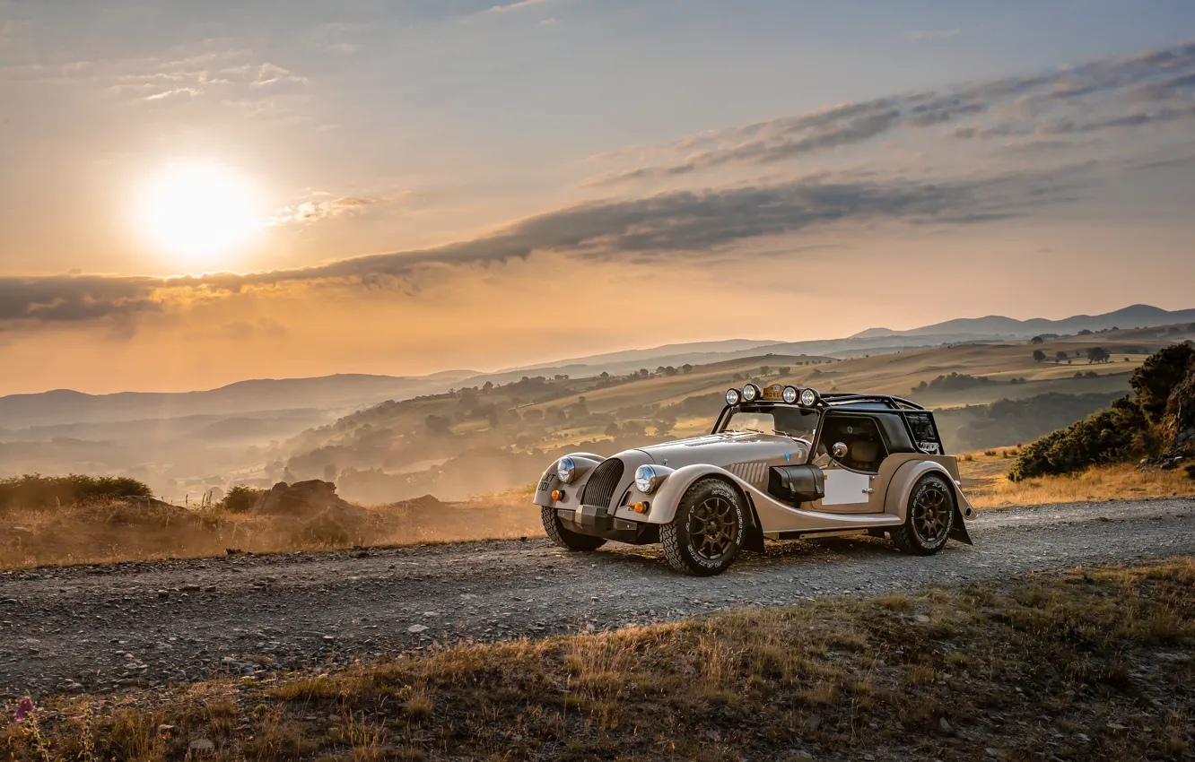 Фото обои car, sky, sun, off-road, Morgan, Plus Four, Morgan Plus Four CX-T