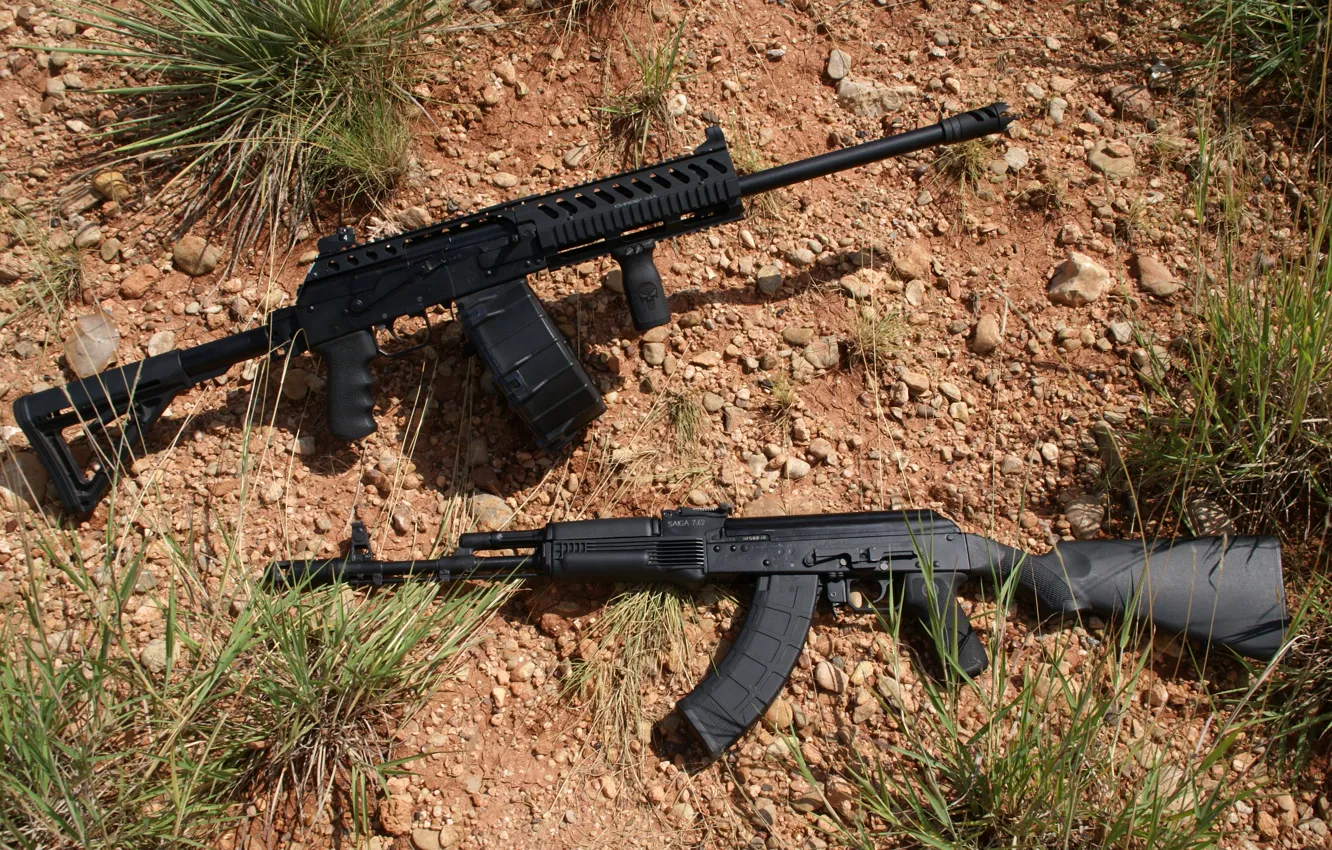 Фото обои ружьё, карабин, самозарядное, Сайга-12