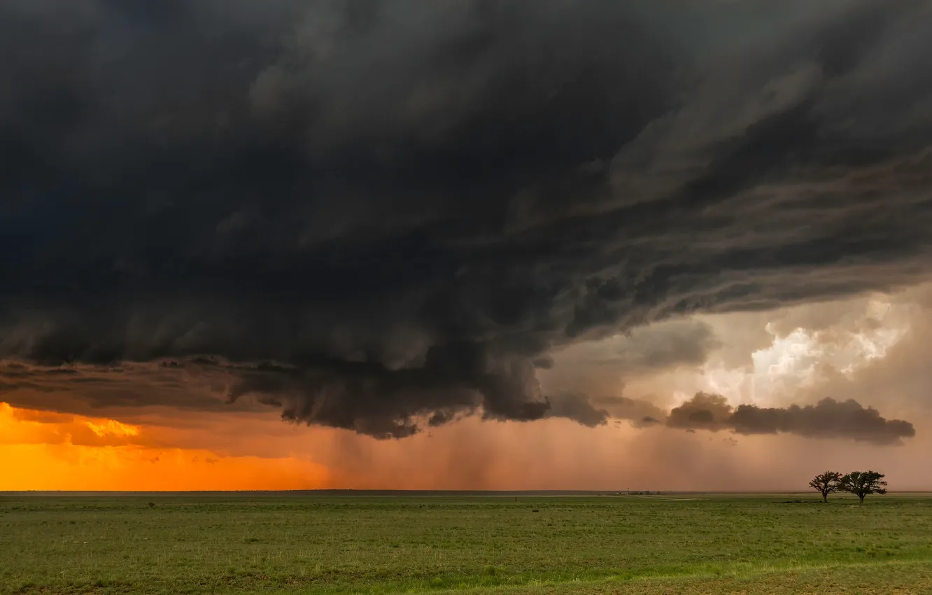 Фото обои небо, тучи, шторм, простор, США, Техас