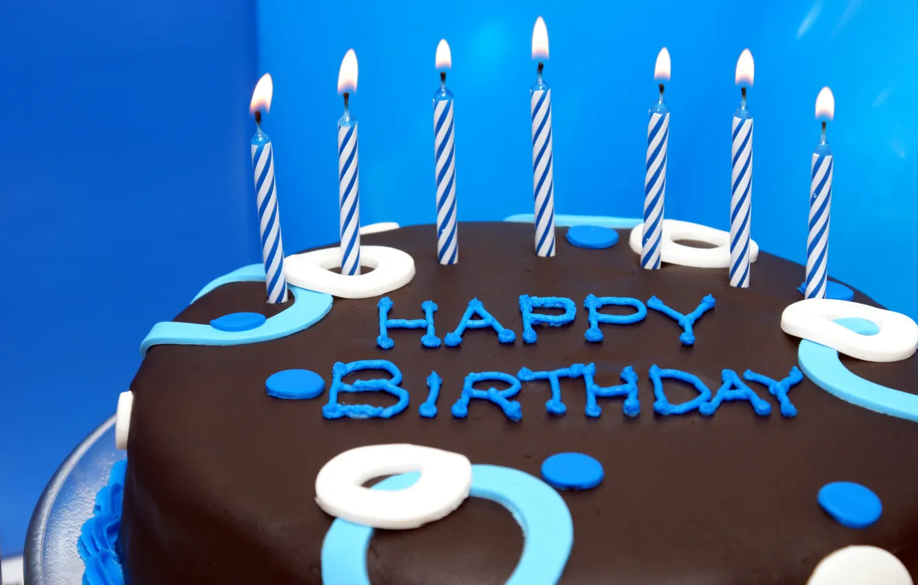 Фото обои день рождения, свечи, торт, cake, Happy, Birthday