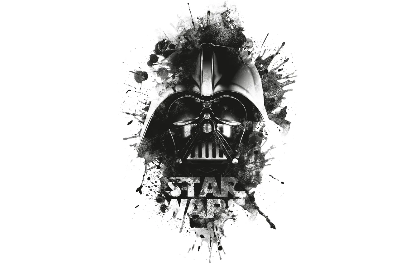 Фото обои Darth Vader, logo, black, Star wars
