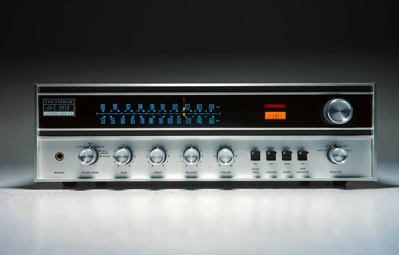 Фото обои Receiver, The Fisher 201 Futura, Stereo