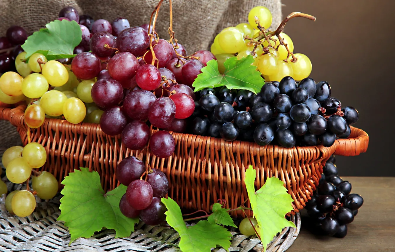 Фото обои ягоды, виноград, грозди