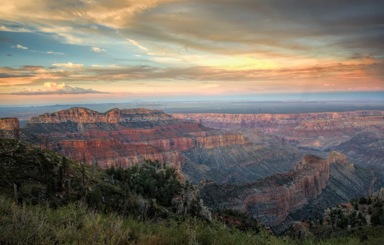 Фото обои пейзаж, природа, скалы, Grand Canyon National Park, North Rim