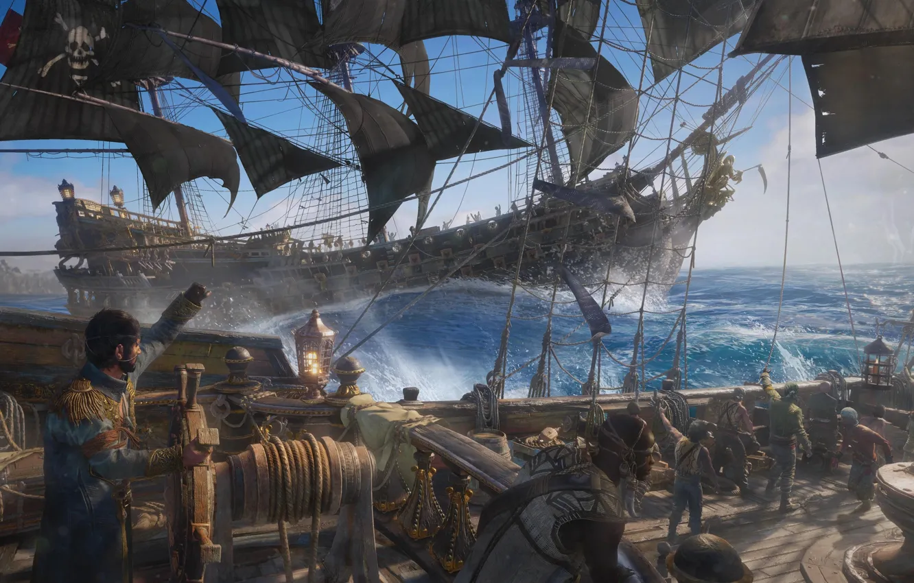 Фото обои Пираты, Корабли, Game, Ubisoft Singapore, Череп и кости, Парусные, Skull and Bones, 2023