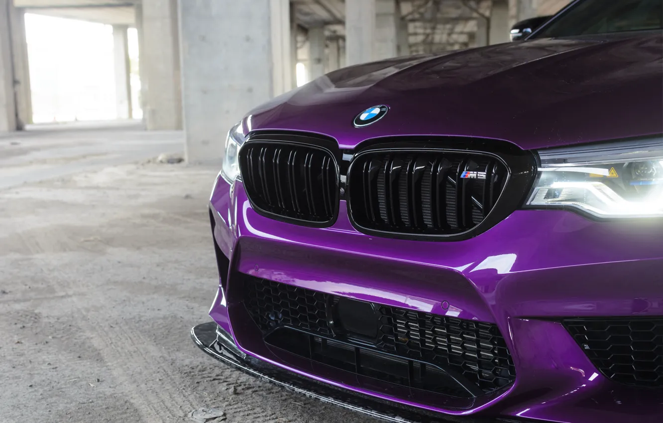 Фото обои BMW, Purple, Front, F90