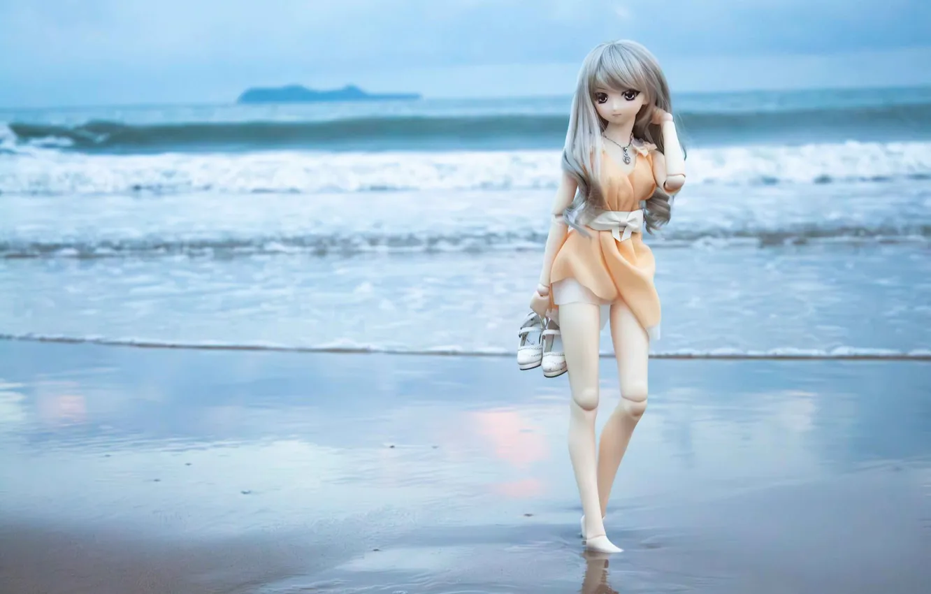 Фото обои woman, doll, make up