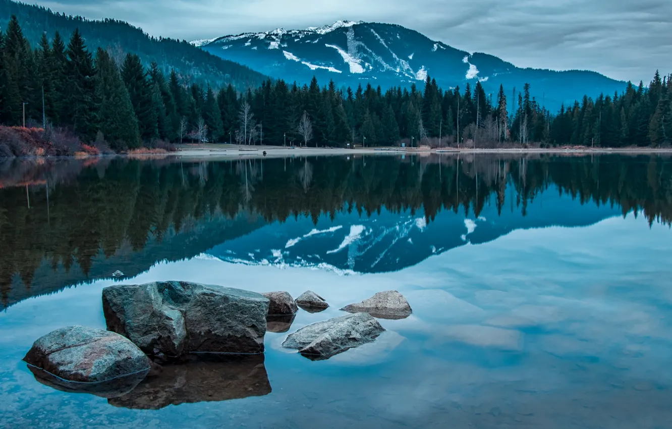 Фото обои пейзаж, горы, природа, озеро, камни, Канада, Lost British Columbia