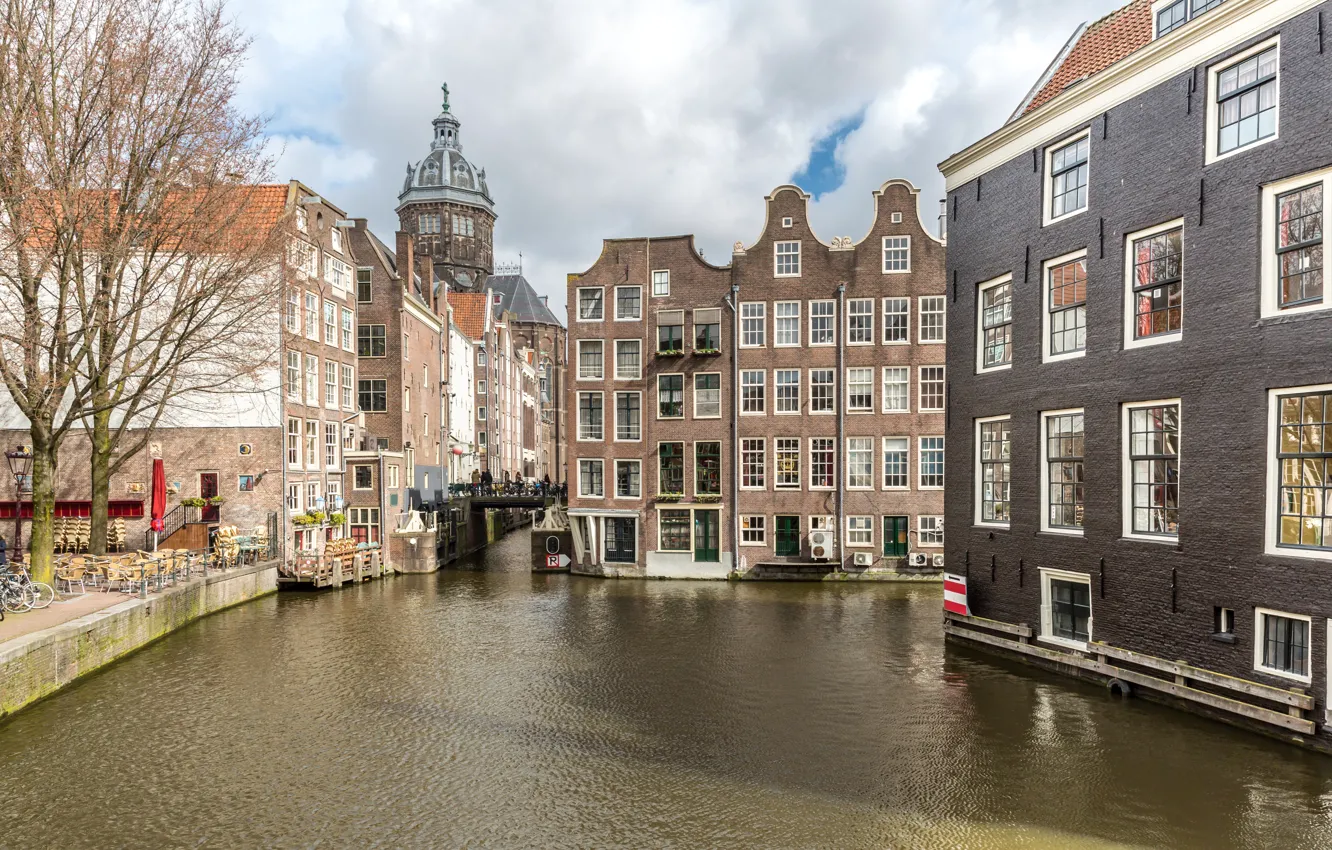 Фото обои city, город, река, Амстердам, panorama, Amsterdam, Голландия, Netherlands