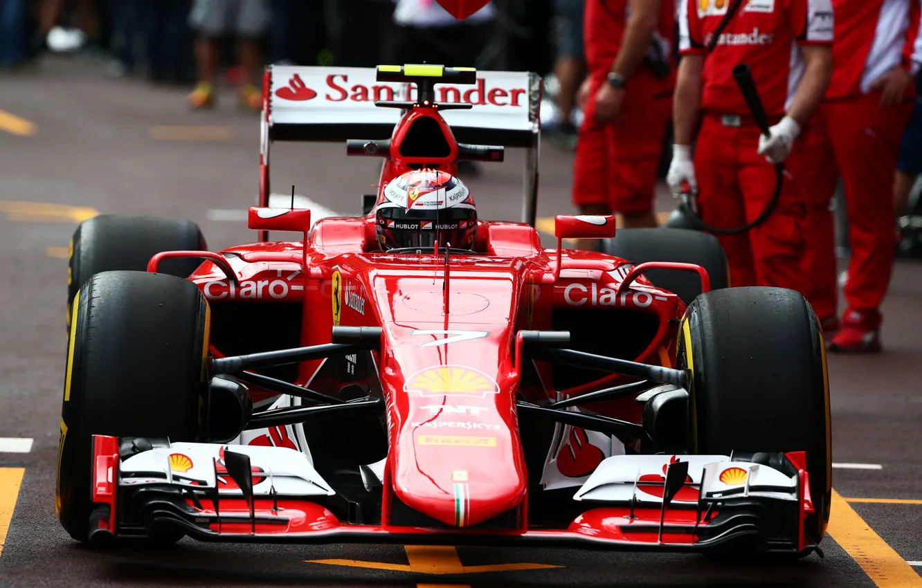 Фото обои Ferrari, Formula 1, Kimi Raikkonen, Monte Carlo, SF15T