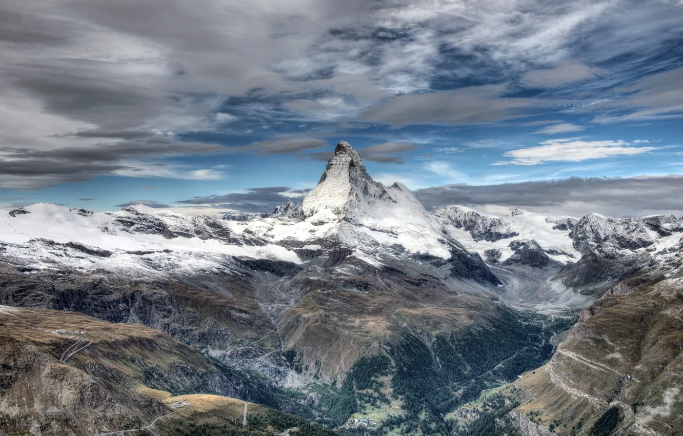 Фото обои пейзаж, Matterhorn, Majesteux Cervin