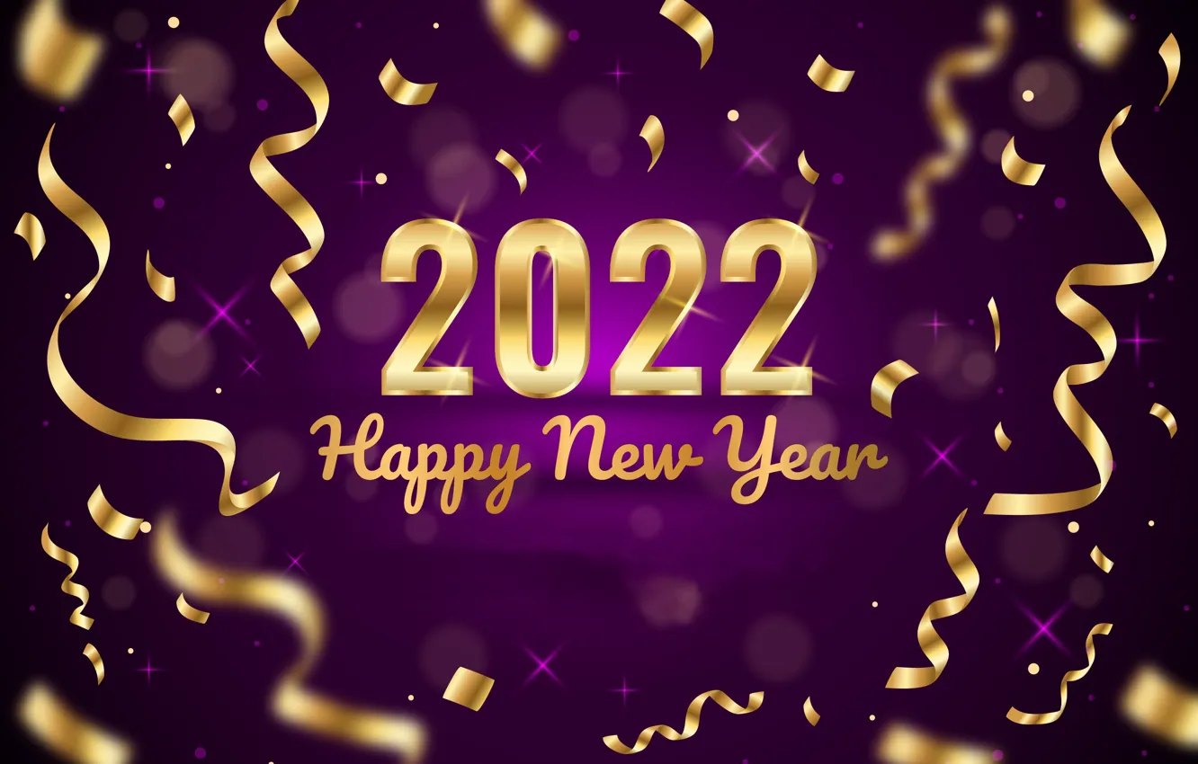 Фото обои фон, золото, цифры, Новый год, лиловый, golden, new year, happy