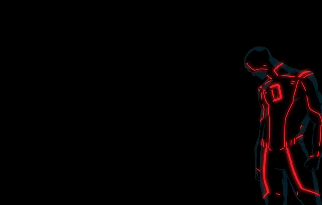 Фото обои Tron, Marvel, neon, comics, Daredevil