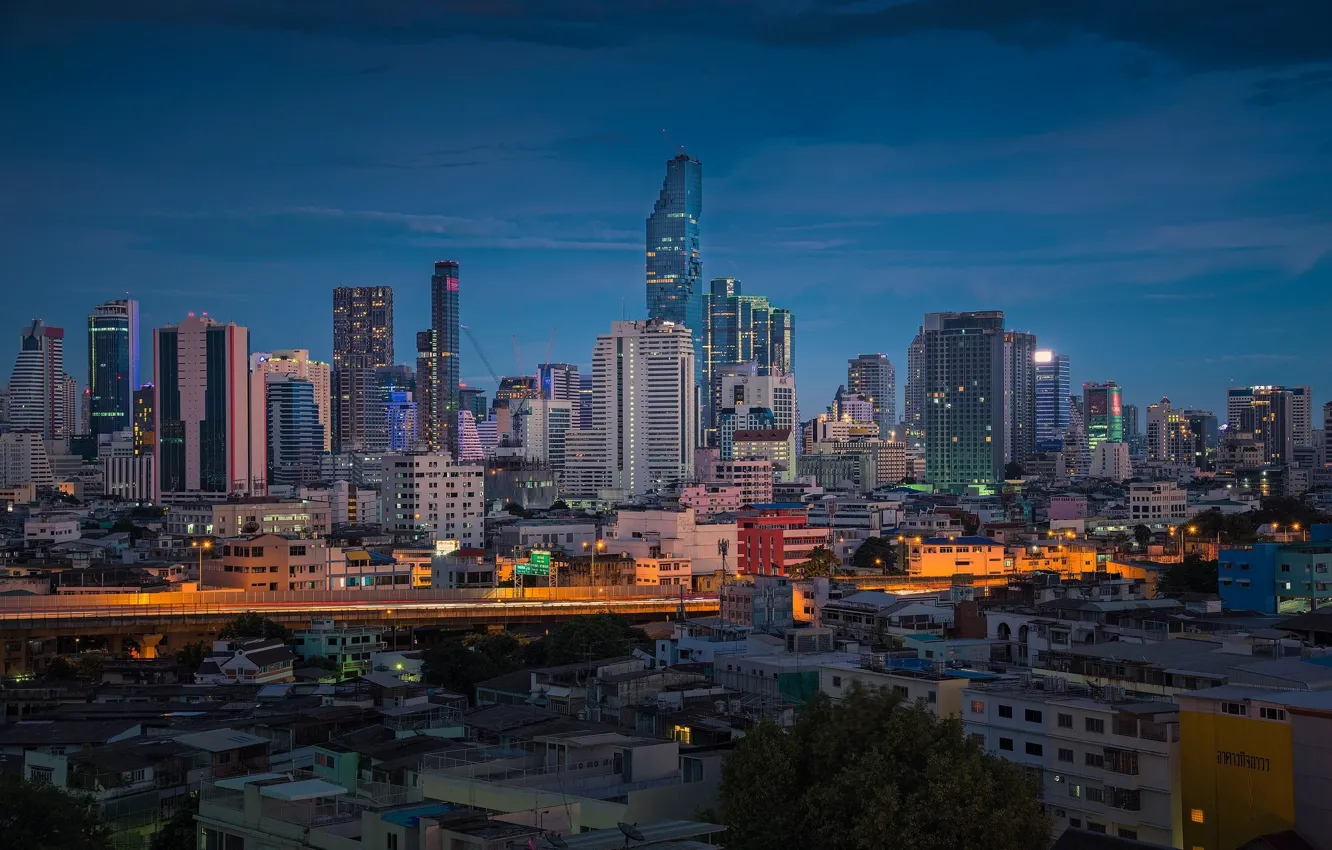 Фото обои город, здания, Таиланд, Тайланд, Бангкок, бетонные джунгли