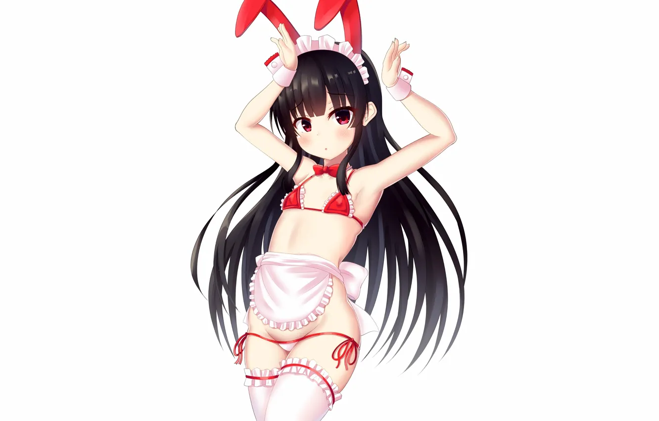 Фото обои girl, sexy, lingerie, pantsu, bra, cleavage, panties, thighhighs