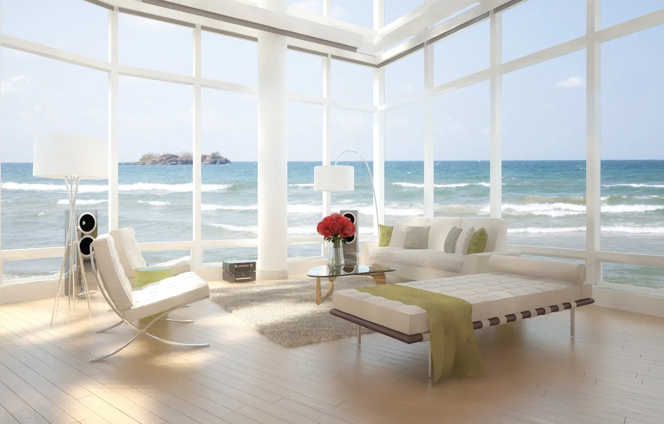 Фото обои house, design, island, interior, home, holiday, floor, large