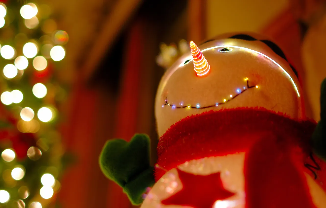Фото обои snowman, Christmas Tree, decoration