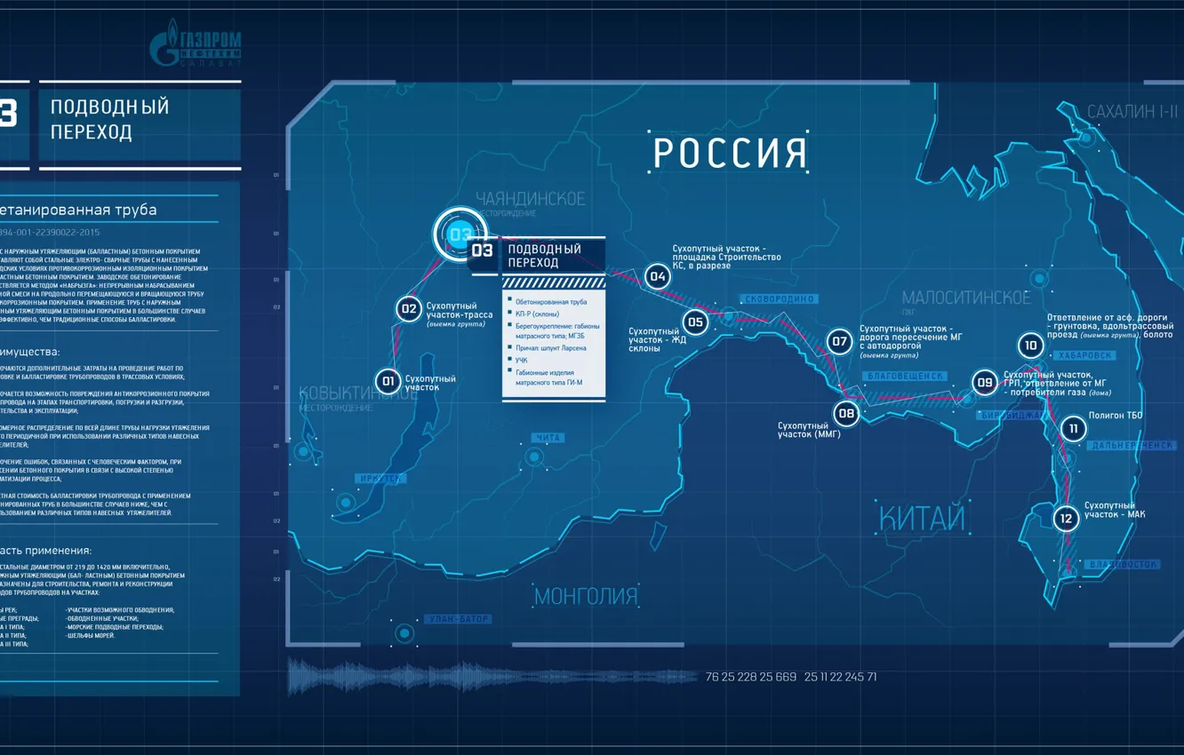 Фото обои карта, панель, Россия, трубопровод, GAZPROM touch panel interface