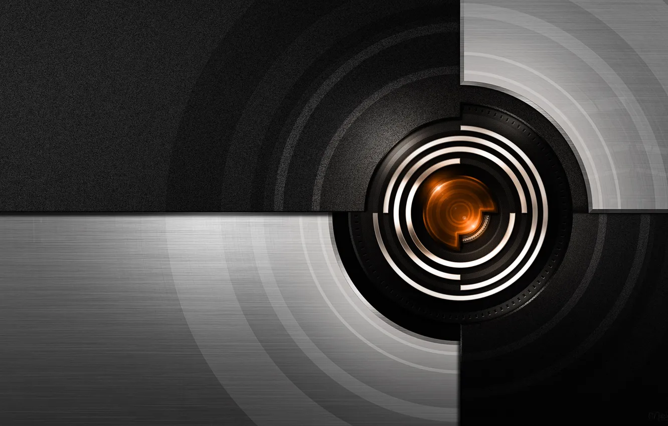 Фото обои carbon, orange, metallic, gyroscope