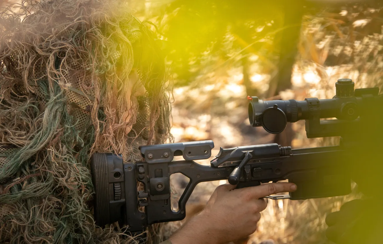 Фото обои Австралия, Солдат, Australia, Камуфляж, Снайперская винтовка, Australian Army, Учения, Sniper Rifle