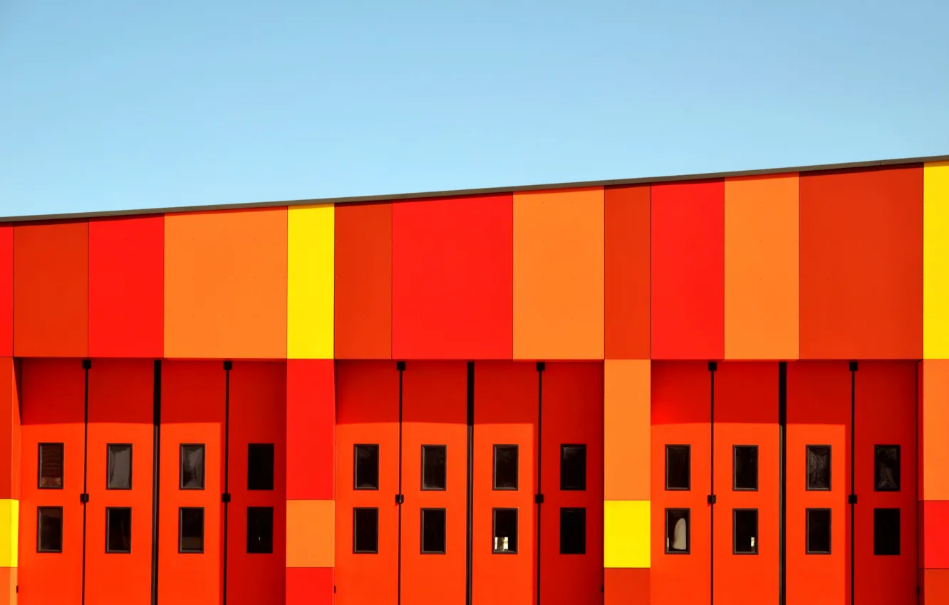 Фото обои Orange, Color, Building