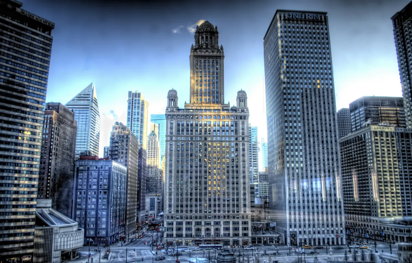 Фото обои здания, небоскребы, USA, америка, чикаго, Chicago, сша, illinois