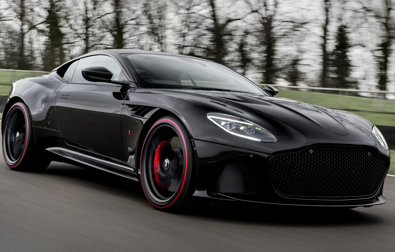 Фото обои car, машина, Aston Martin, фары, чёрная, black, сорость, колёса