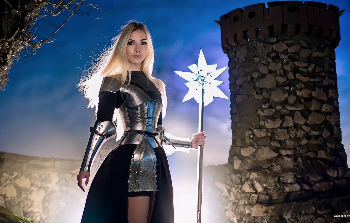 Фото обои girl, beautiful, model, cosplay, blonde