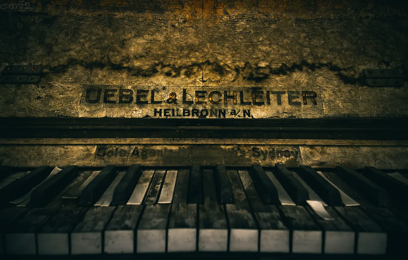 Фото обои клавиши, пианино, Old Piano