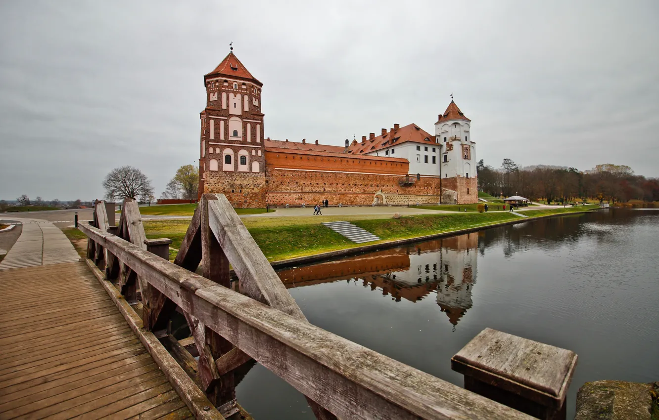 Фото обои замок, castle, Беларусь, Мирский замок, Новогрудок