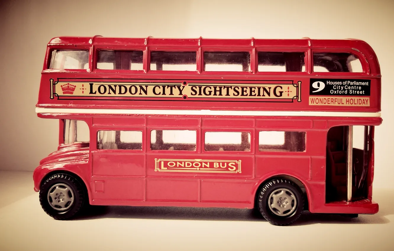 Фото обои красный, игрушка, англия, лондон, автобус, bus, small, london bus