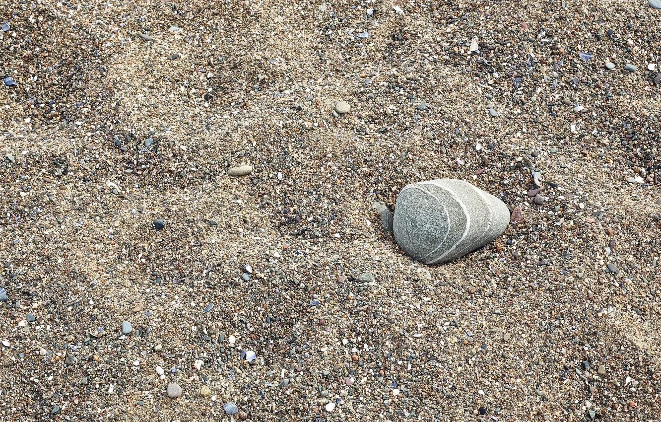 Фото обои песок, макро, берег, камень