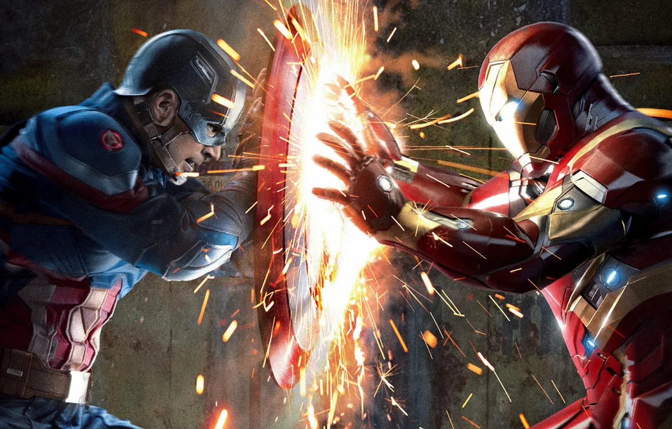 Фото обои captain america, iron man, Stark, Steve, Captain America:Civil War, Первый мститель:Противостояние