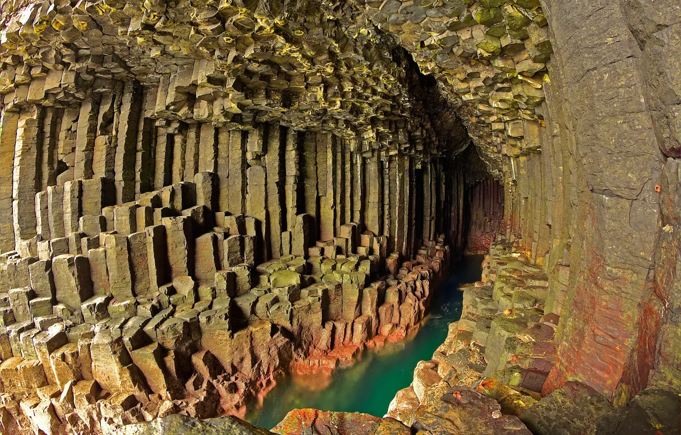 Фото обои камни, скалы, Шотландия, остров Стаффа