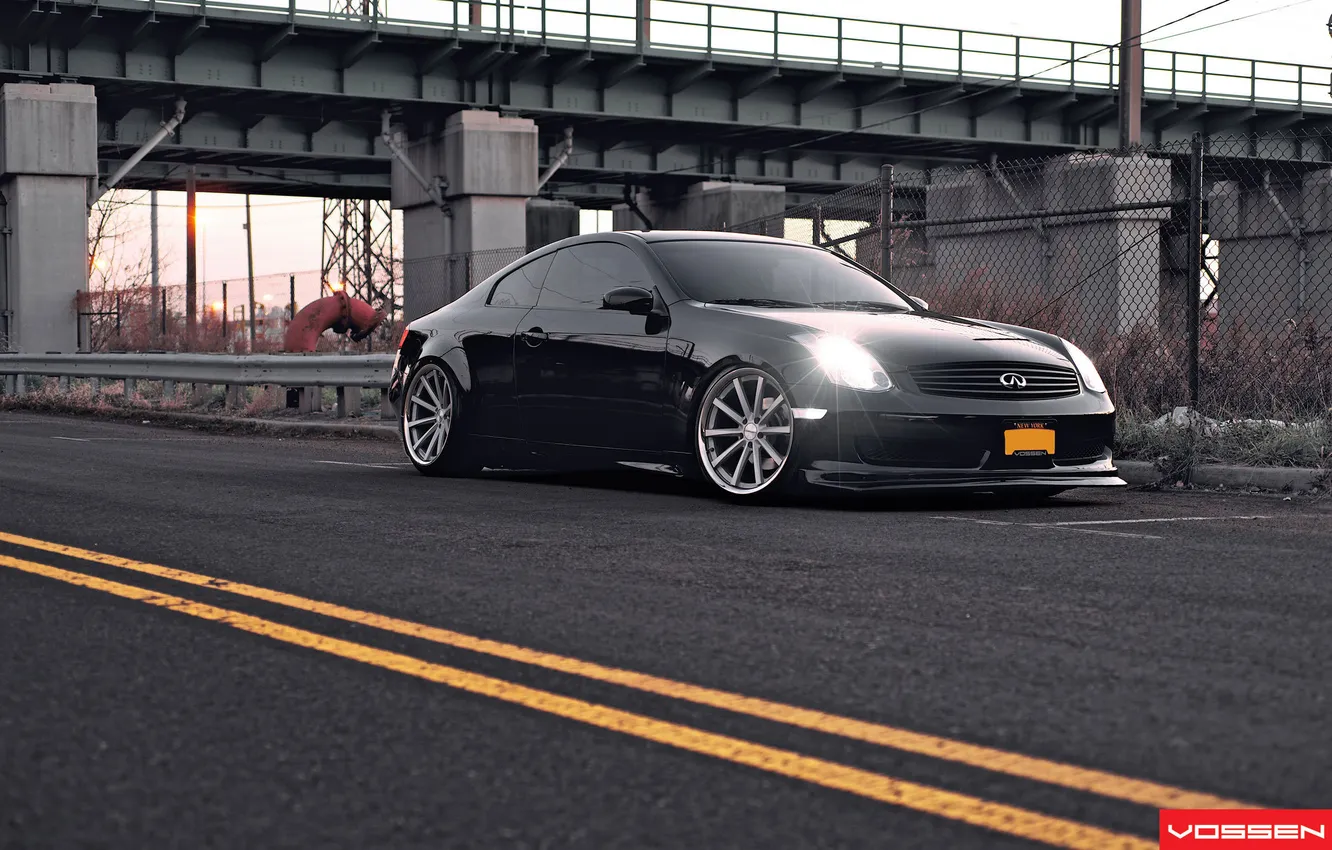 Фото обои тюнинг, диски, vossen, Infiniti G35