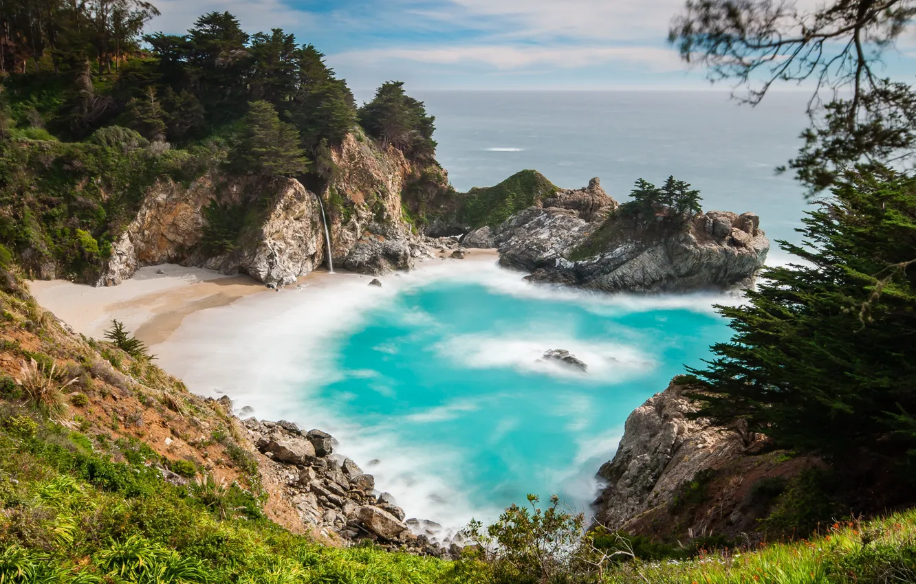 Фото обои побережье, Калифорния, лагуна, California