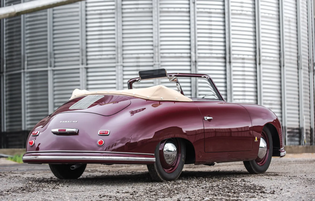 Фото обои Porsche, 356, 1951, rear view, Porsche 356 1300 Cabriolet