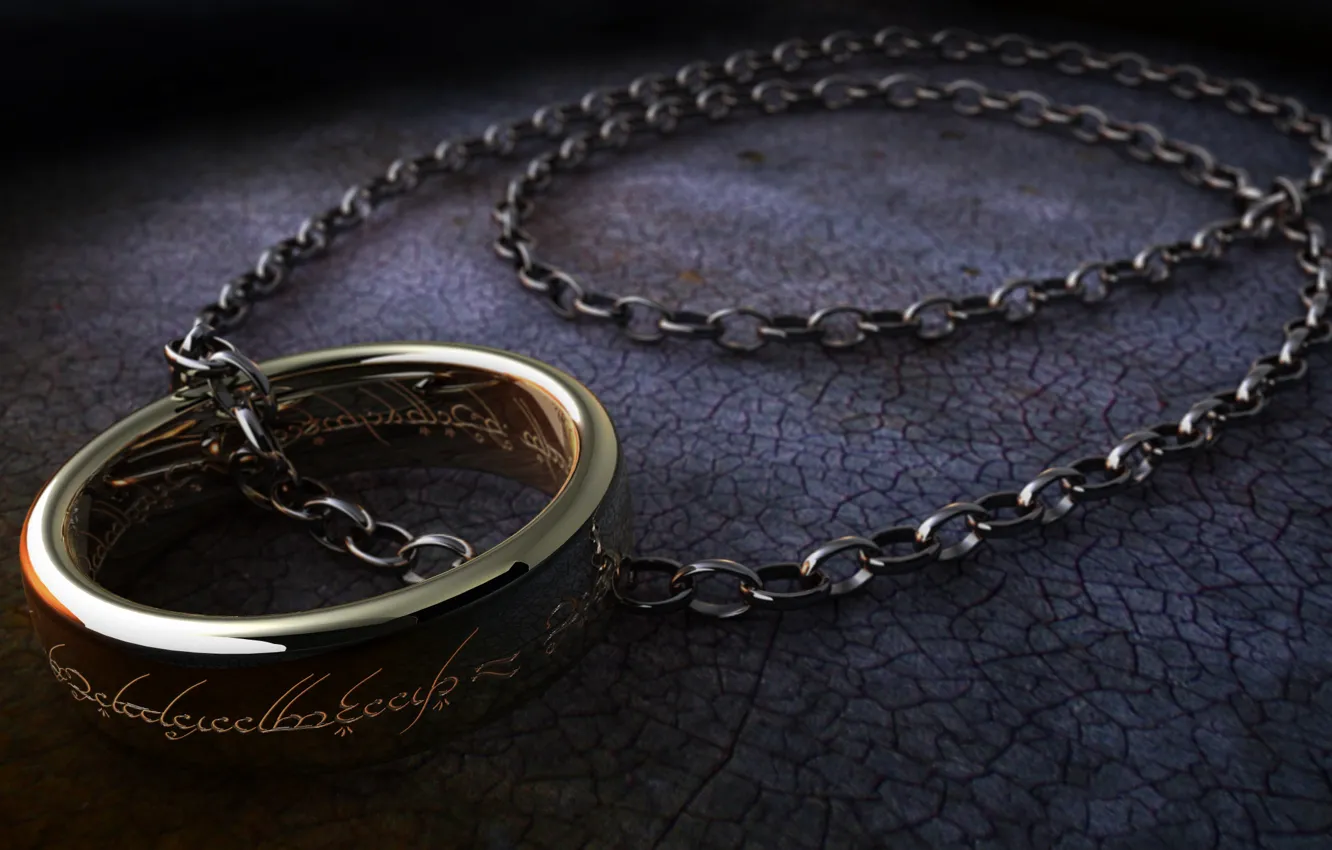 Фото обои поверхность, надписи, властелин колец, кольцо, цепочка, the lord of the rings