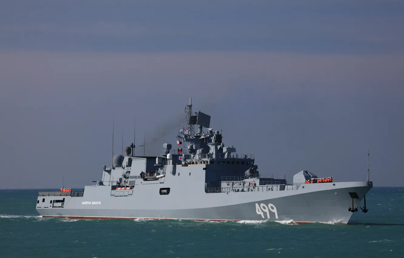Фото обои корабль, фрегат, сторожевой, Адмирал Макаров