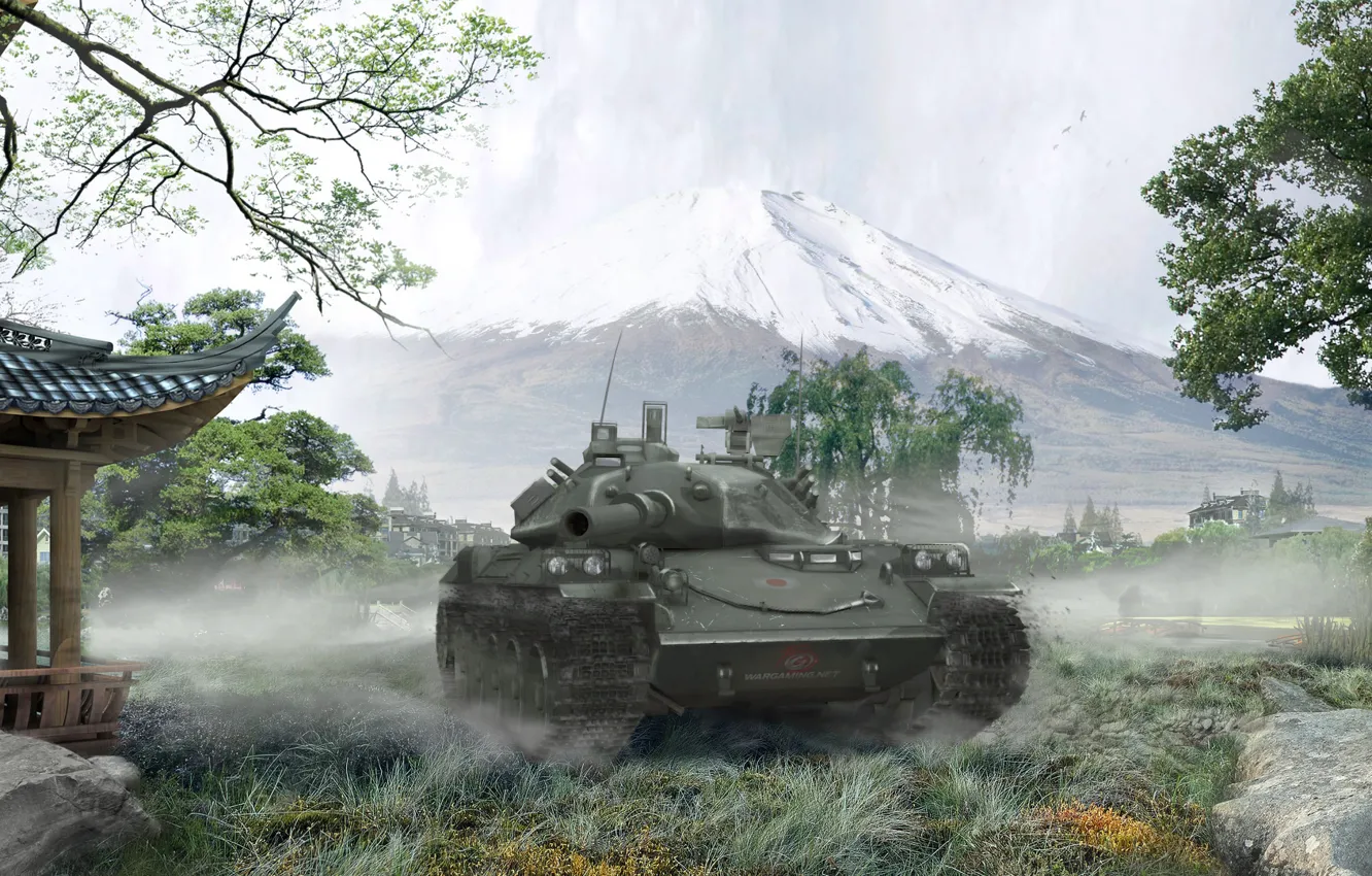Фото обои Япония, танк, Japan, танки, WoT, Мир танков, tank, World of Tanks
